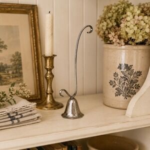 Vintage Silver Candle Snuffer Cottage Decor Taper Candle Accessory